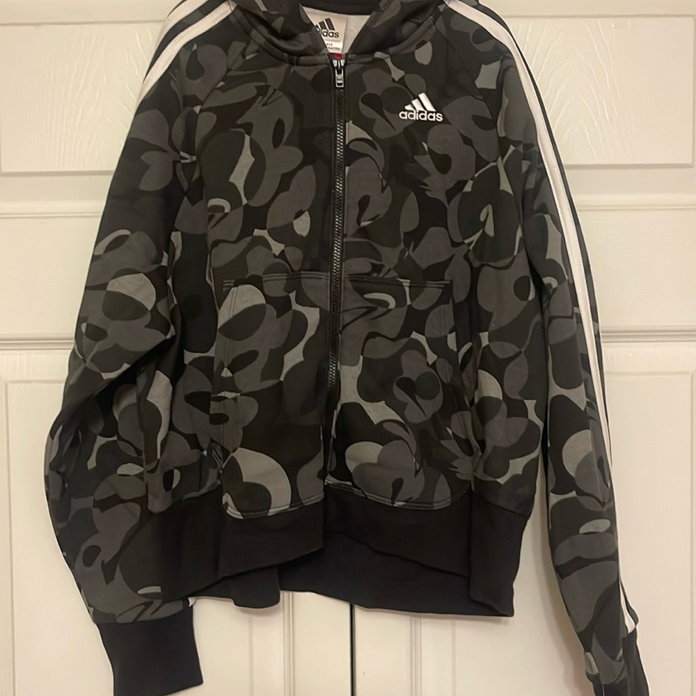 Girls medium Adidas crop hoodie NWT